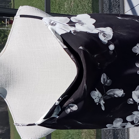 Worthington Camisole Size Large Orchid Print Black/White/Gray Adjustable Straps - Picture 2 of 12